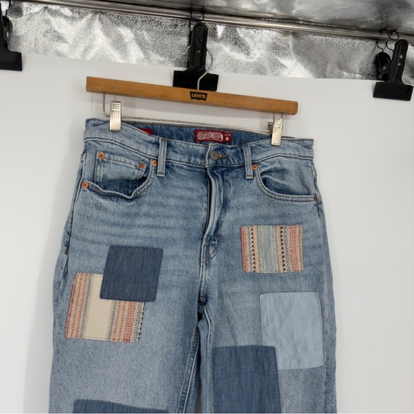 Lucky Brand Legend Mid Rise Boy Relaxed Straight Leg Patchwork Jeans 4/27 - Picture 3 of 8